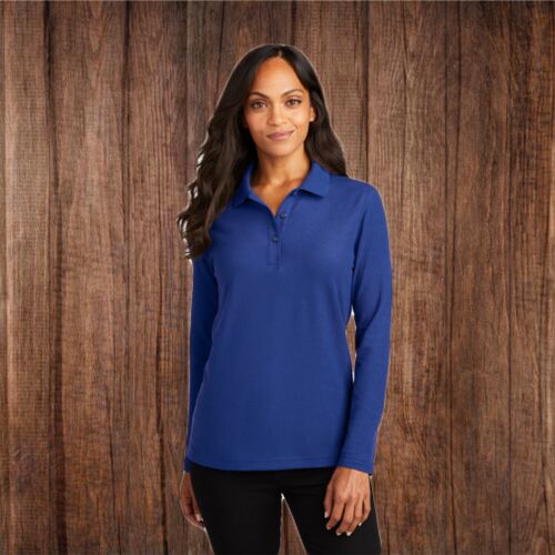 L500LS Ladies Long Sleeve Silk Touch Polo Thumbnail